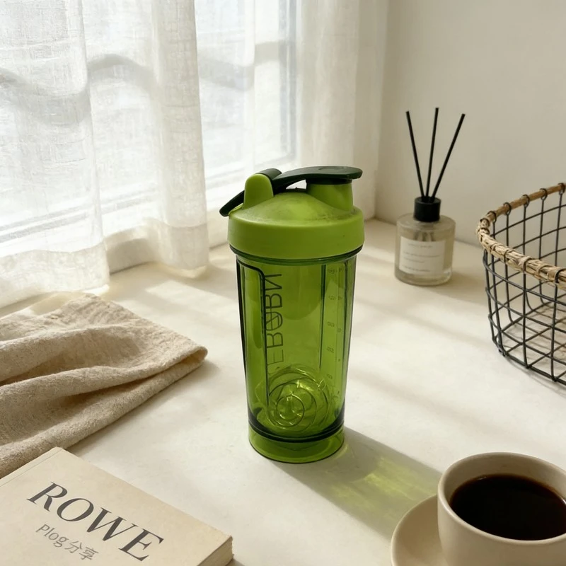 Fitness Transparent Protein Shaking Water Bottle