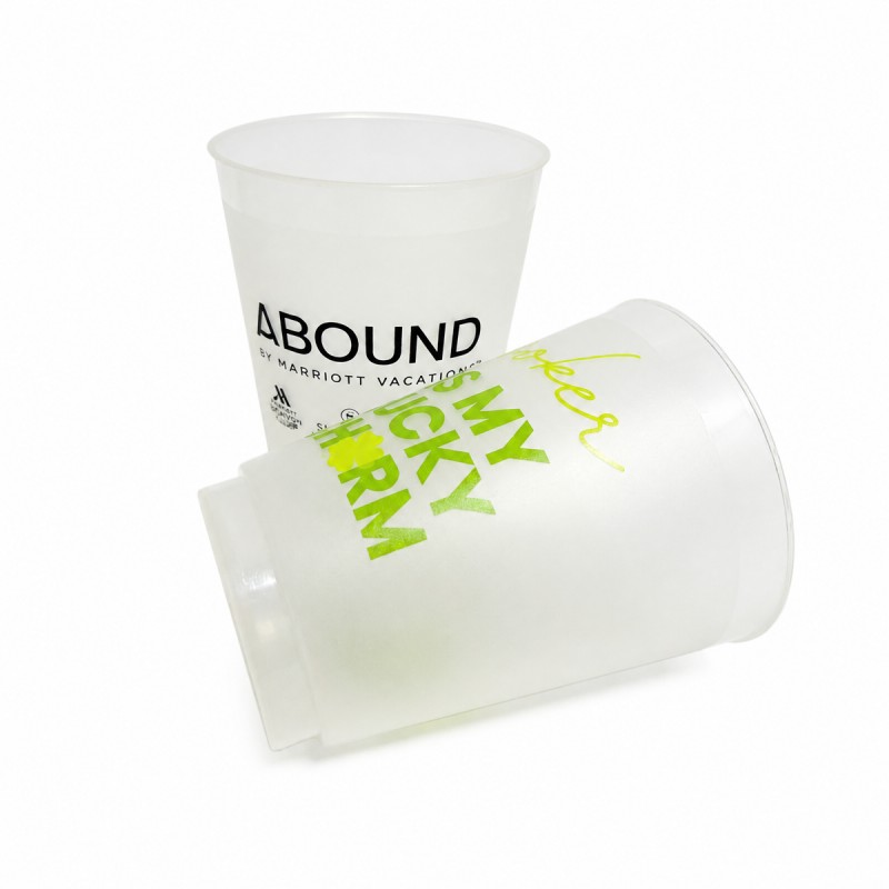 தனிப்பயன் லோகோ 16oz Frosted Plastic Stadium Cup