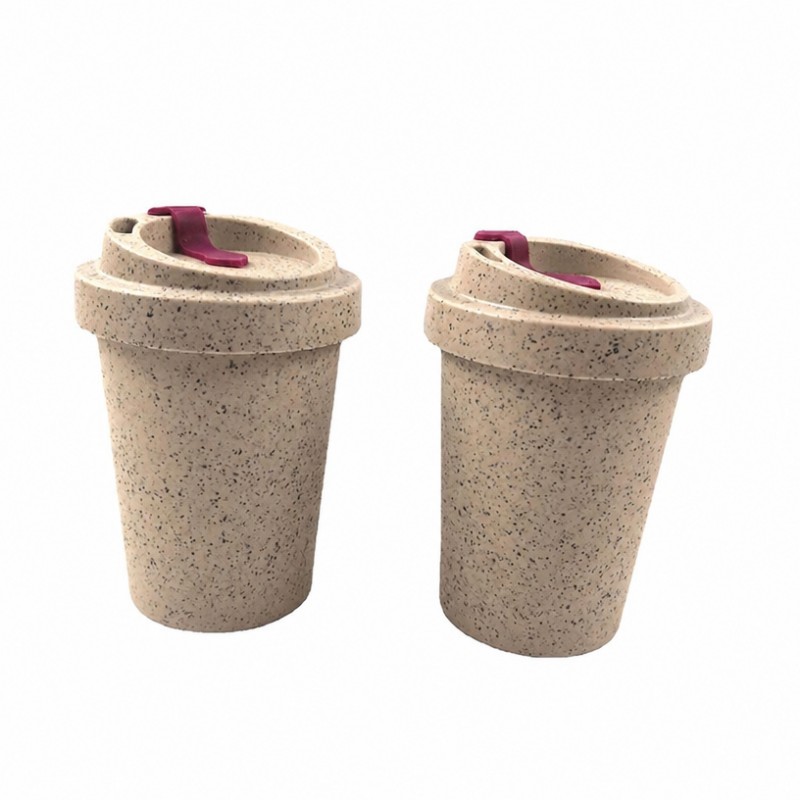 12oz நிலையான காபி மைதானம் மீண்டும் பயன்படுத்தக்கூடிய பயண கோப்பை 12oz நிலையான காபி மைதானம் மீண்டும் பயன்படுத்தக்கூடிய பயண கோப்பை